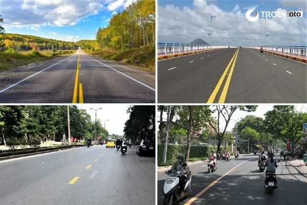 Vạch kẻ đường màu vàng