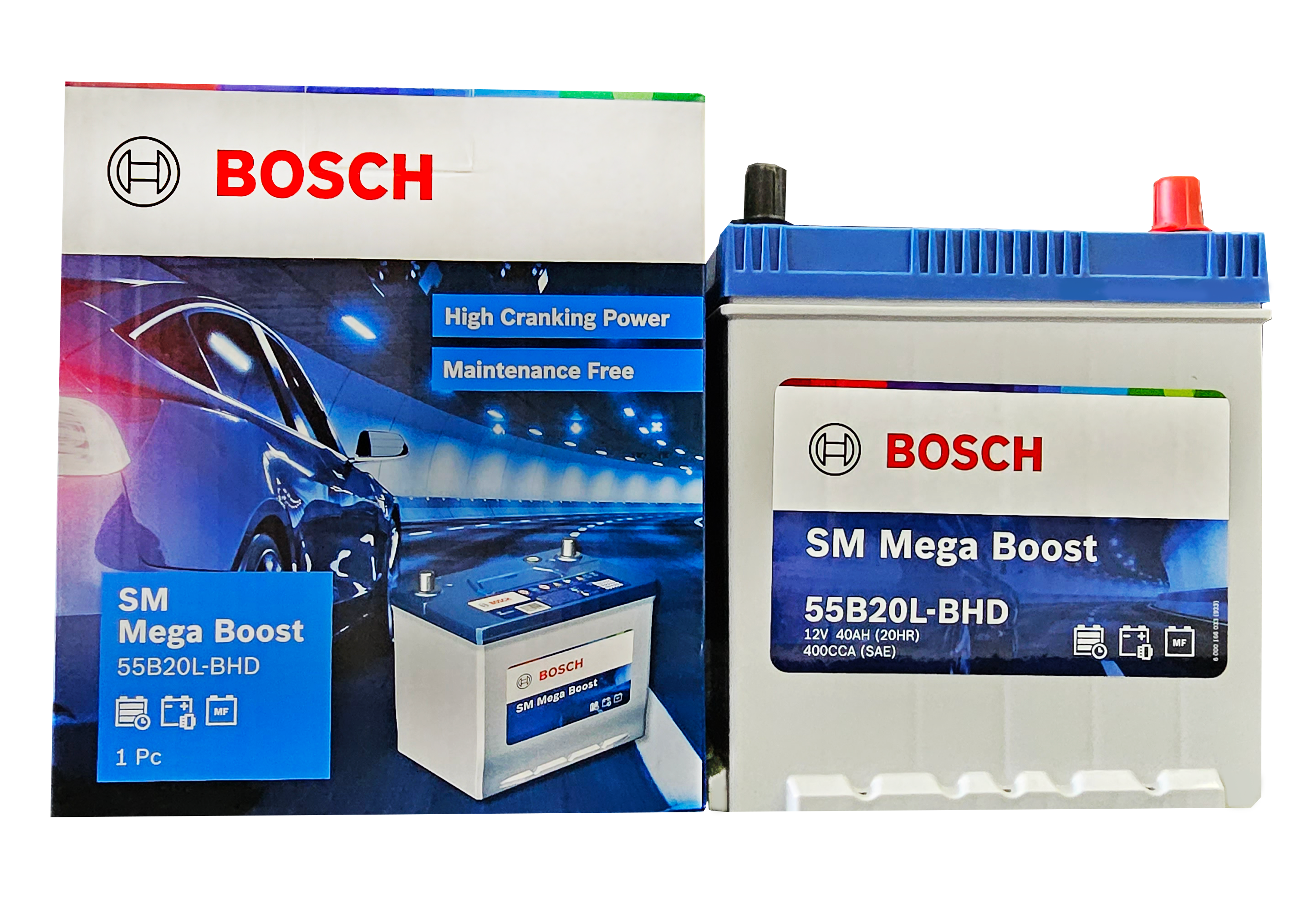 Ắc quy Bosch 55B20L(DF40AL) | 12V | 40Ah