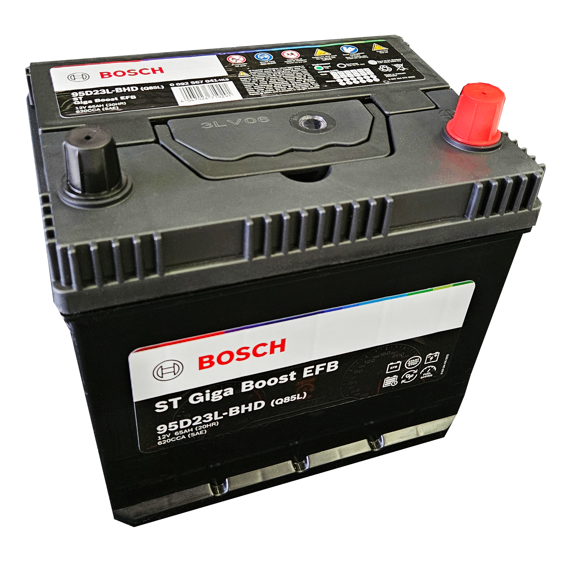 Ắc quy Bosch EFB Q-85 95D23L(Start-Stop) | 12V | 65Ah
