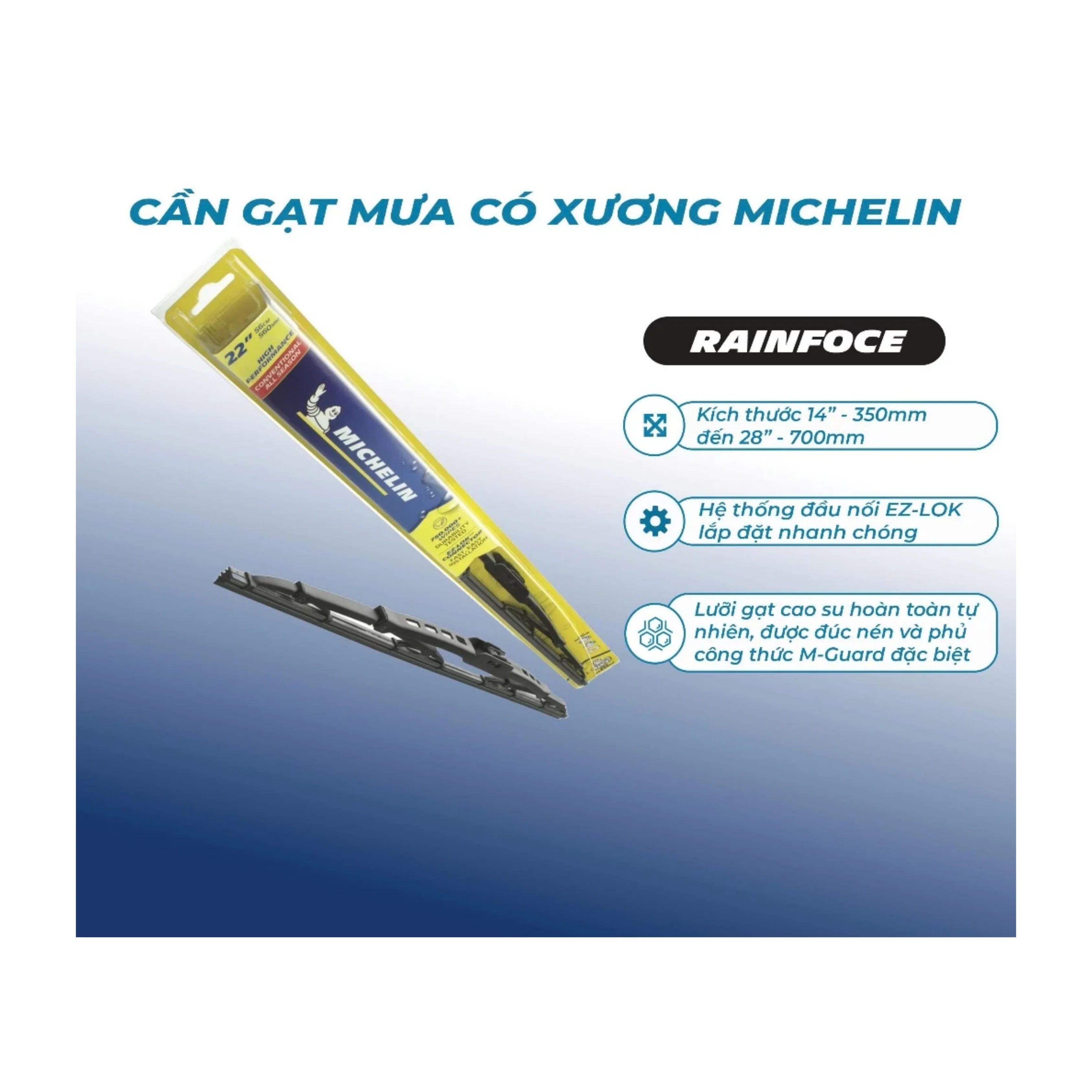 Gạt Mưa khung sắt MICHELIN RainForce 20" 111320